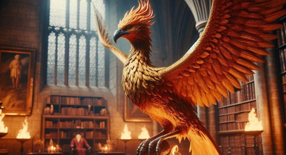 Figurine Harry Potter - Fumseck Le Phénix - 38cm - Collection Officielle